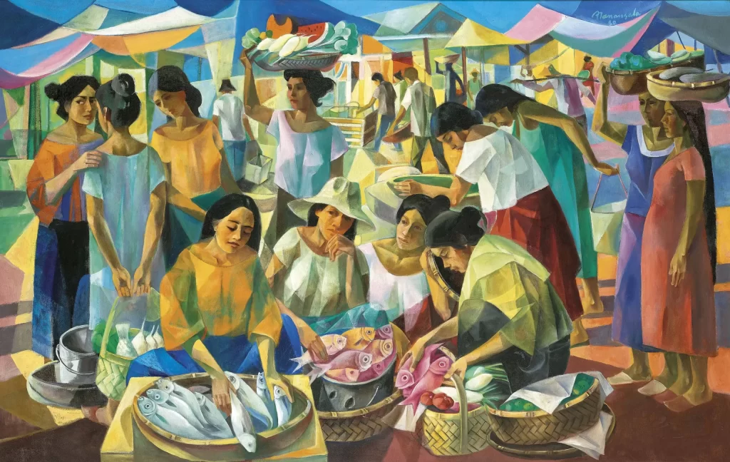 “Tiangge” (1980) by Vicente Manansala