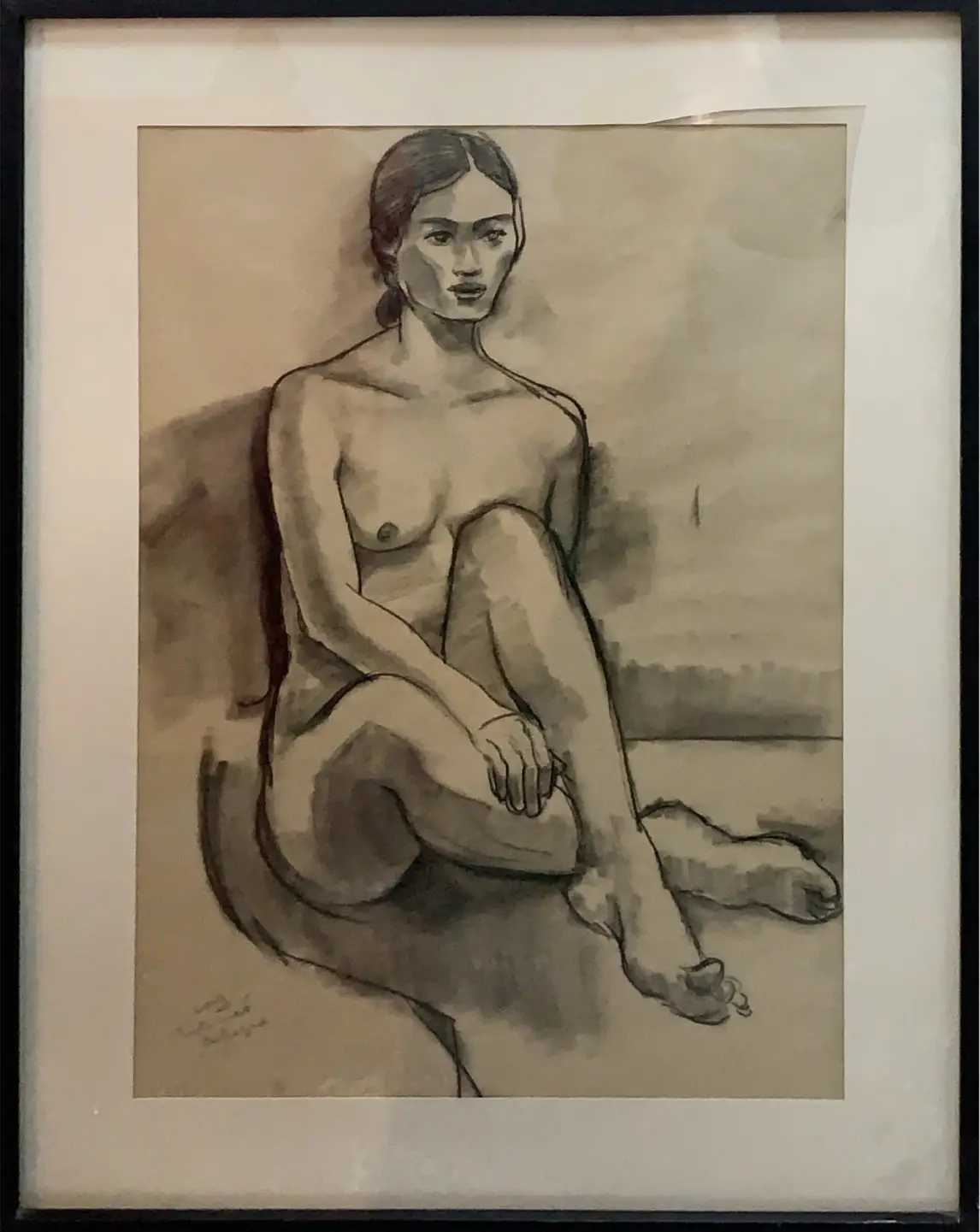 Seated Nude by Hermes Alegre