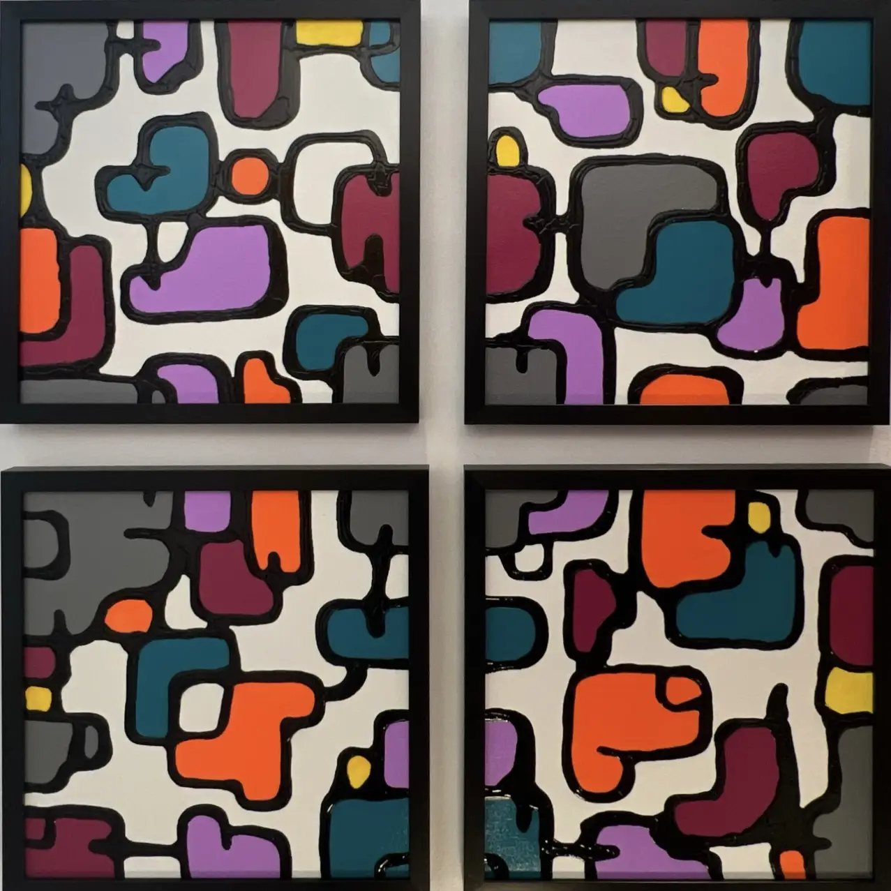 INTERCONNECTION QUADRIPTYCH SERIES by Wayne Castillo